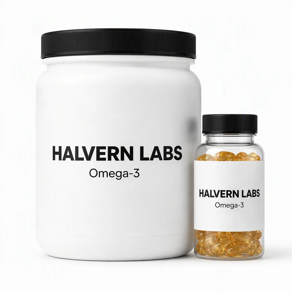 White-background main image: the same pair on pure white (fictional brand “Halvern Labs”)