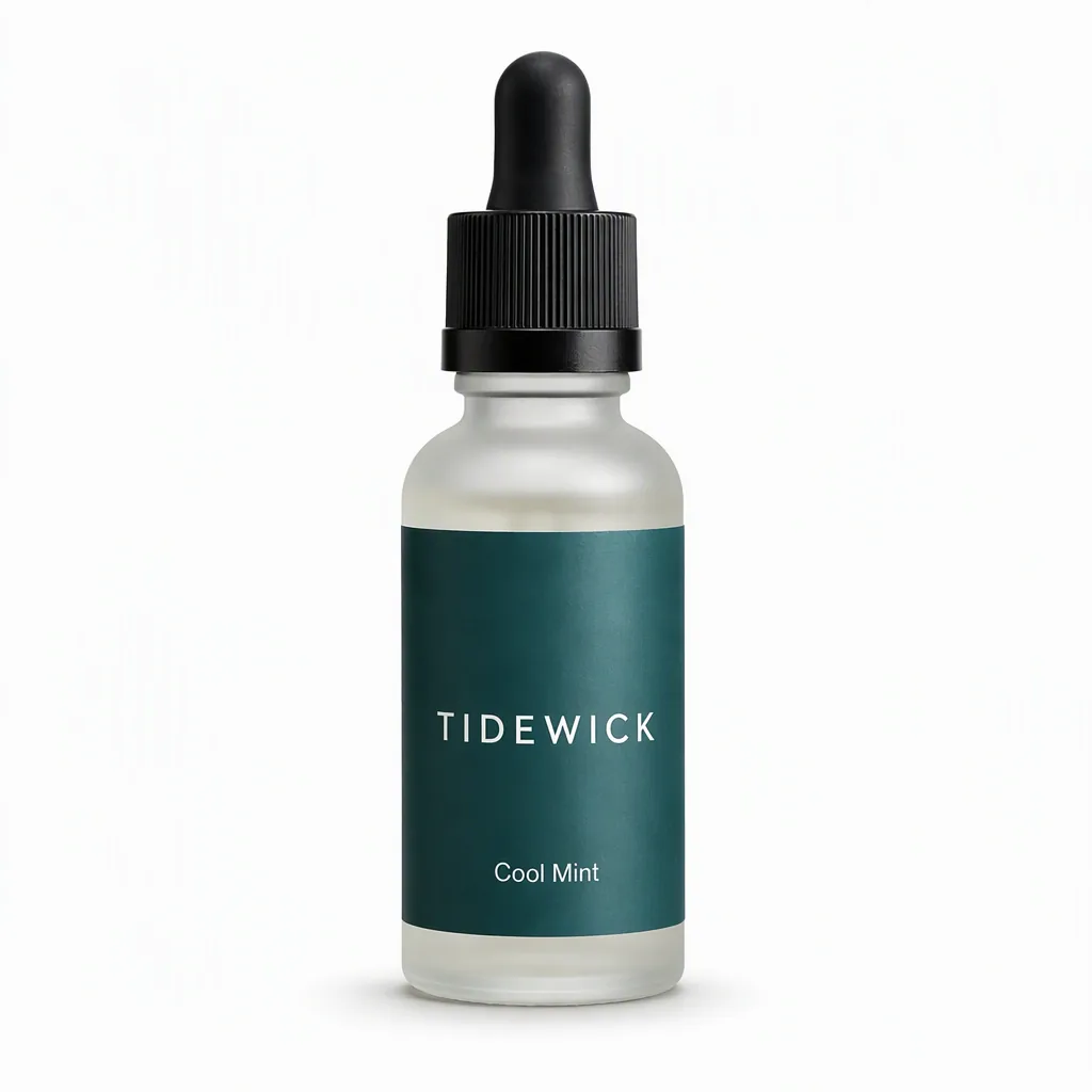 White-background main image: the same bottle on pure white (fictional brand “Tidewick”)