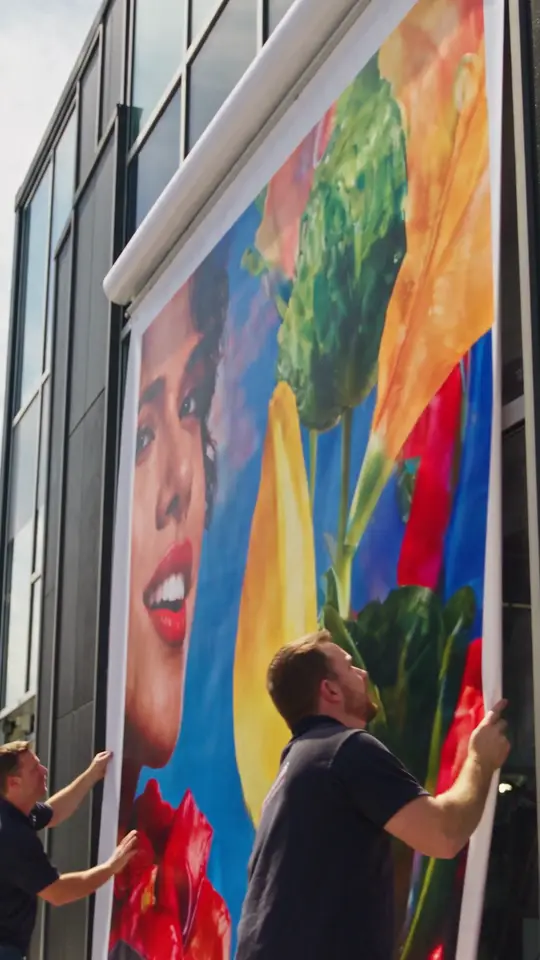 Banner printing: printer head, colours, install