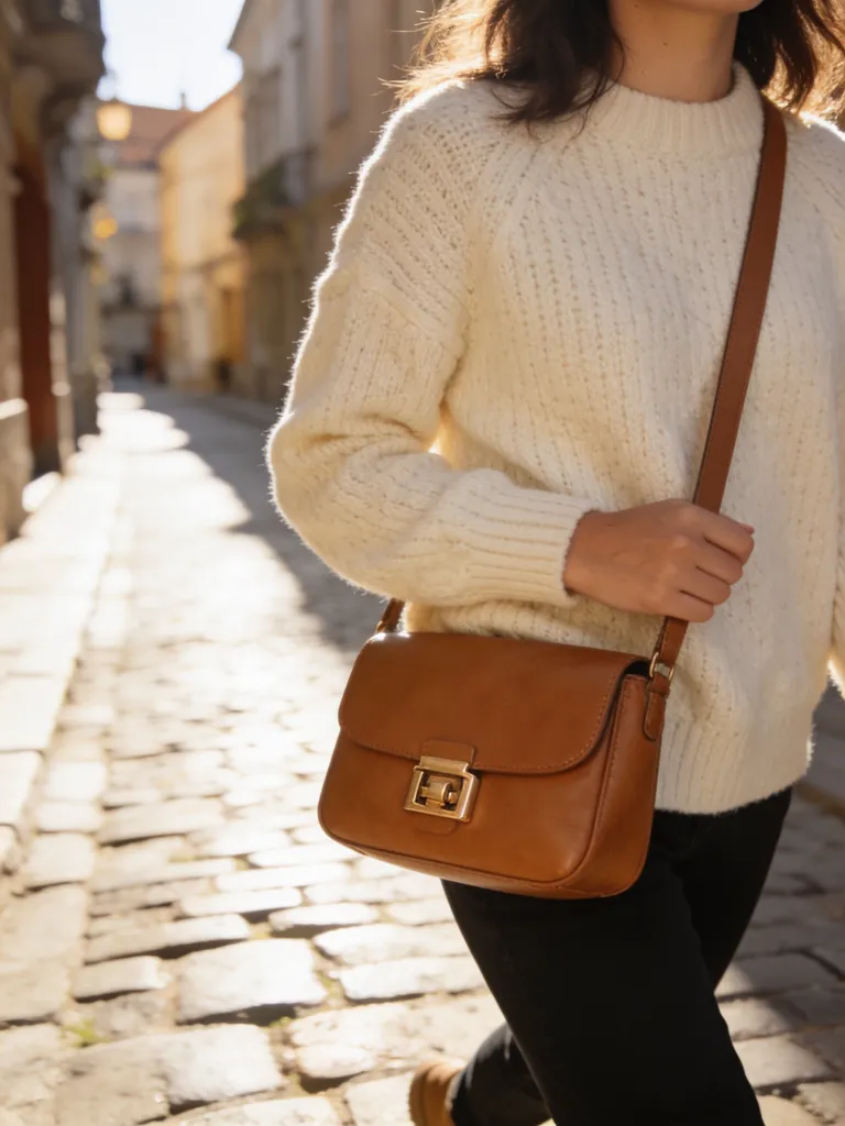 Lifestyle shot: crossbody bag on the street
