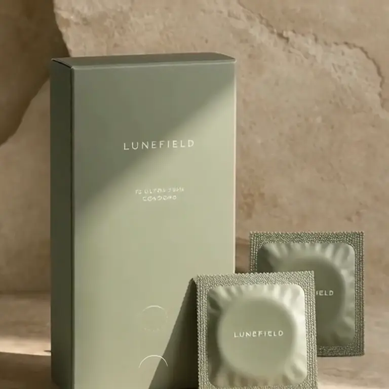 Motion product shot: condom box, product only