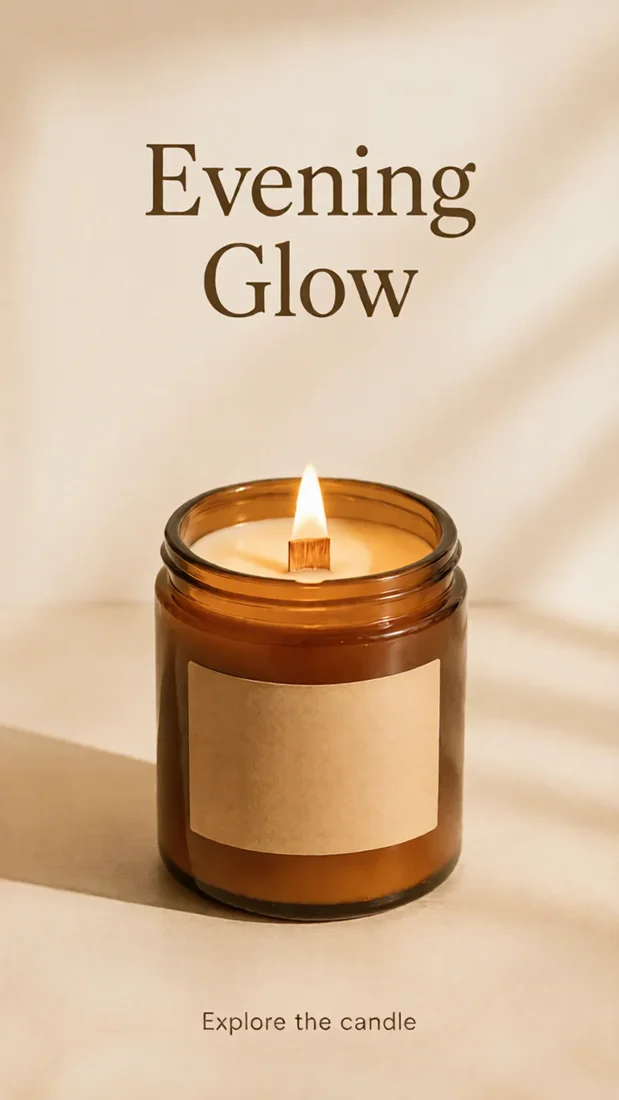 Actual corrected vertical candle poster for reviewing full text and exported placement dimensions